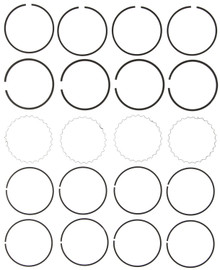 Mahle 41618 - Rings Honda 1493cc 1.5L D15B6 Eng 88-91 Chrome Ring Set