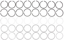 Mahle 41876CP - Rings Mercruiser 502 8.2L 8 Cyl 1985-1995 4.466in Bore Moly Ring Set