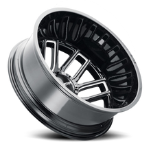 Mayhem 8107D-2879BMR192 - Dually Wheels Cogent Dually 8107D 20x8.25 Outer Dually Milled Spokes Gloss Black -192 Off Set 8 Lug -2.93 BSM 154.2 Bore Cast Aluminum