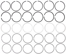 Mahle 42001CP.030 - Rings Toyota 3.4L 5VZFE DOHC V6 1995 - 2003  Set 2C4911030 Chrome Ring Set