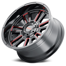 Mayhem 8115-2170BTR - Offroad Wheels Apollo 8115 RD 20x10 Prism Red Milled Gloss Black -19 Off Set 8 Lug 125.2 Bore 170 Bolt Circle Cast Aluminum
