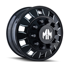 Mayhem 8180-245810BI - 8180 BigRig 24.5x8.25 / 10x285.75 BP / 168mm Offset / 220.1mm Hub Inner Black Wheel