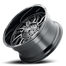Mayhem 8111-2137BM - Offroad Wheels Flywheel 8111 20x10 Milled Spokes Black -19 Off Set 6 Lug 4.75 BSM 106 Bore Cast Aluminum