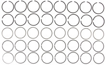 Mahle 50009 - Rings Dearborn Marine Ford 260312 Engs 56-5762-65 Ford Trk 260 Eng Plain Ring Set