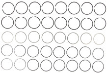 Mahle 50076CP.060 - Rings Checker 283/307 Engs 65-70 Chevy 283/307 Engs 57-73 Chevy Marine Plain Ring Set