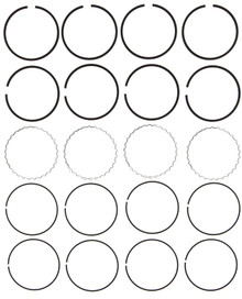Mahle 51686CP.040 - Rings Mazda 1597cc 1.6L SOHC DOHC w/ Auto Trans 90-94 Plain Ring Set