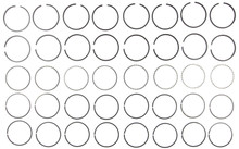 Mahle 5353 - Rings Dearborn Marine Ford 272 Eng 55-57 Ford Ind Ford Trk 256/272 Engs Plain Ring Set