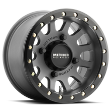 Method Wheels MR40157046852B - Aluminum Wheels 15x7 MR401 Beadlock UTV Bolt Pattern 4 On 156 Offset 38 Lip Size 0.79 Titanium GY Matte Black Ring Method