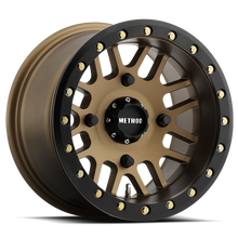 Method Wheels MR40641046955B - Aluminum Wheels 14x10 MR406 Beadlock UTV Bolt Pattern 4 On 156 Offset -2 Method Bronze BRZ Matte Black Ring Method