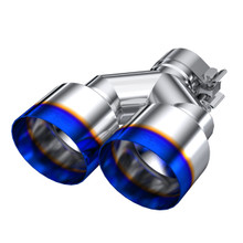 MBRP T5177BE - T304 Stainless Steel Burnt End Tip Pro Series 2.5 Inch ID Dual 4 Inch OD Out 9.55 Inch Length Single Wall