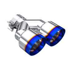 MBRP T5178BE - T304 Stainless Steel Burnt End Tip Pro Series 2.5 Inch ID Dual 4 Inch OD Out 9.55 Inch Length Single Wall