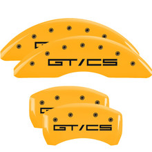 MGP 10201SGTCYL - Set of 4 caliper covers, Engraved Front: GT/CS - Egraved Rear: GT/CS, Yellow pow