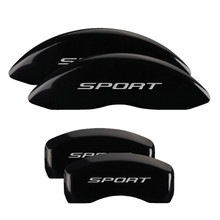 MGP 10252SSP2BK - Set of 4 caliper covers, Engraved Front and Rear: Sport (2015, No Bolts), Black