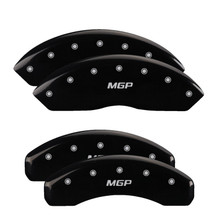 MGP 10248SMGPBK - Set of 4 caliper covers, Engraved Front and Rear: , Black powder coat finish