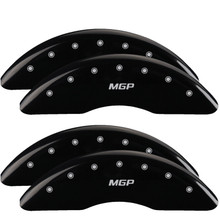 MGP 23239SMGPBK - Set of 4 caliper covers, Engraved Front and Rear: , Black powder coat finish