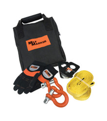 Mile Marker 19-00105 - Winch Accessories Kit ATV/UTV Includes Straps Gloves Shackle 8k Snatch Block