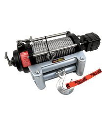 Mile Marker 70-50080C - 9000 LB Hydraulic Winch 14 C.I. Hydraulic Motor w/Roller Fairlead 100 Foot Cable H9000