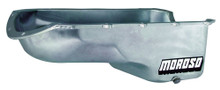 Moroso 20492 - Pontiac V-8 Stock (301-455) Wet Sump 7-1/8in Steel Oil Pan