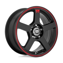 Motegi MR11677008740 - Mr116 Fs5 17X7 Matte Black Red Racing Stripe