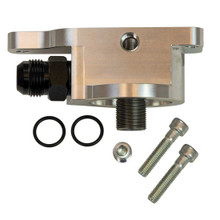 Moroso 23716 - GM LS External Input Accumulator Inlet Inbound Rail Spin On Oil Filter Adapter