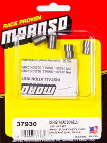 Moroso 37930 - Chevrolet Small Block Offset Cylinder Head Dowels - .030in Offset - Steel - 4 Pack
