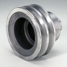 Moroso 64110 - Chevrolet Small Block (w/Long Pump) Crankshaft Pulley - Double Groove - Cast Aluminum