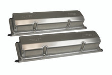 Moroso 68332 - Chevrolet Small Block (w/13 to 23 Degree Standard Heads) Valve Cover w/Oilers - Alum - Pair