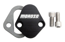 Moroso 65396 - Chevrolet Big Block/Chrysler 273-440/Ford Fuel Pump Block-Off Plate w/Gaskets - Billet Alum
