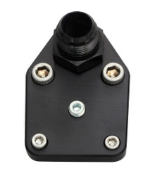 Moroso 65397 - Chevrolet Small Block Fuel Pump Block-Off Plate w/Fitting - Billet Aluminum