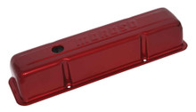 Moroso 68006 - Chevrolet Small Block Valve Cover - Red Powder Coat - Single