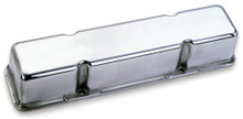 Moroso 68405 - Chevrolet Small Block Valve Cover - 3.5in - No Logo - Polished Aluminum - Pair