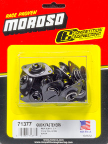 Moroso 71377 - Quick Fastener - Self Ejecting - 7/16in x .550in - Steel - Black - 10 Pack