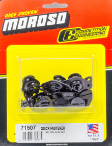 Moroso 71507 - Quick Fastener - Self Ejecting - 5/16in x .550in - Aluminum - Black - 10 Pack