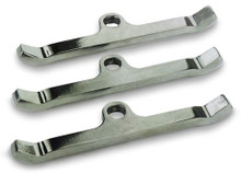 Moroso 68512 - Mopar Valve Cover Hold Downs - Steel - Chrome Plated - Set of 3