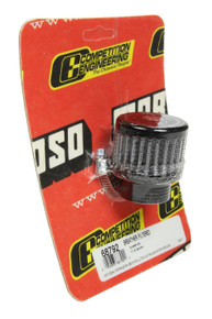 Moroso 68792 - Filtered Valve Cover Breather - Clamp-On - 1in ID - Black Finish