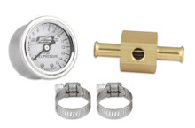 Mr. Gasket 1564 - Fuel Block with 0-15 PSI Liquid Filled Fuel Pressure Gauge