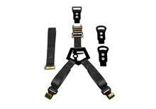 N-Fab BM1TSBK - Bed Mounted Rapid Tire Strap Universal - Gloss Black - Black Strap