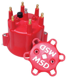 MSD 8014 - Chevy  6 Cylinder HEI Distributor Cap w/Retainer