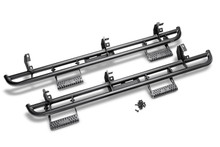 N-Fab J184RKRS4 - RKR Rails 2018 Jeep Wrangler JL 4 Door Dab Length - Gloss Black - 1.75in