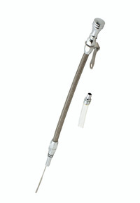 Mr. Gasket 9707G - Engine Oil Dipstick & Tube - Braided Stainless Steel