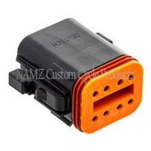 NAMZ DP-8B - Deutsch DT Series 8-Wire Plug & Wedgelock - Black (Repl. HD 72118-94BK)