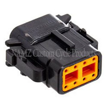 NAMZ MDP-8B - Deutsch DTM 8-Position Black Plug w/(8) Stamped Terminals & Wedgelock (HD 74118-98BK)