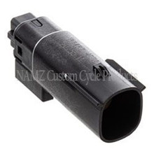 NAMZ NM-33482-4001 - 07-23 V-Twin XL 1200 & 883 Models Molex MX-150 4-Position Male Connector - Blk (HD 72175-07BK)