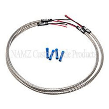 NAMZ NTSH-2402 - Turn Signal Harness 24in. (SS Braided & Clear Coated - For Triple Tree Mounted Signals)