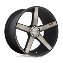 Niche M134208533+40 - M134 Milan 20X8.5 Matte Black Machined With Double Dark Tint