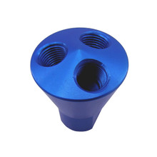 Nitrous Express 15014 - 3 Port Showerhead Distribution Block - Blue
