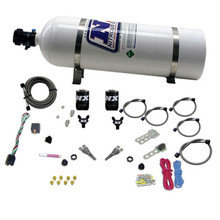 Nitrous Express 20213-15 - 92-95 Dodge V8 TBI Dual Nozzle Nitrous Kit (50-125HP) w/15lb Bottle