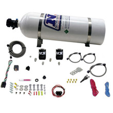 Nitrous Express 20919-15 - Universal Fly By Wire Single Nozzle Nitrous Kit w/15lb Bottle (Incl TPS Switch)
