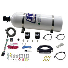 Nitrous Express 20934-15 - GM LS 90mm Nitrous Plate Kit (50-400HP) w/15lb Bottle
