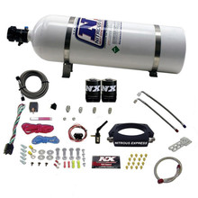 Nitrous Express 20937-15 - 2014+ GM 6.2L Truck Nitrous Plate Kit (35-300HP) w/15lb Bottle